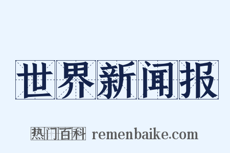 世界新闻报是什么意思的图片